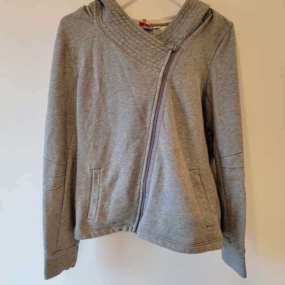 Puma Tops - Puma Gray Asymmetrical Zip Hoodie Large